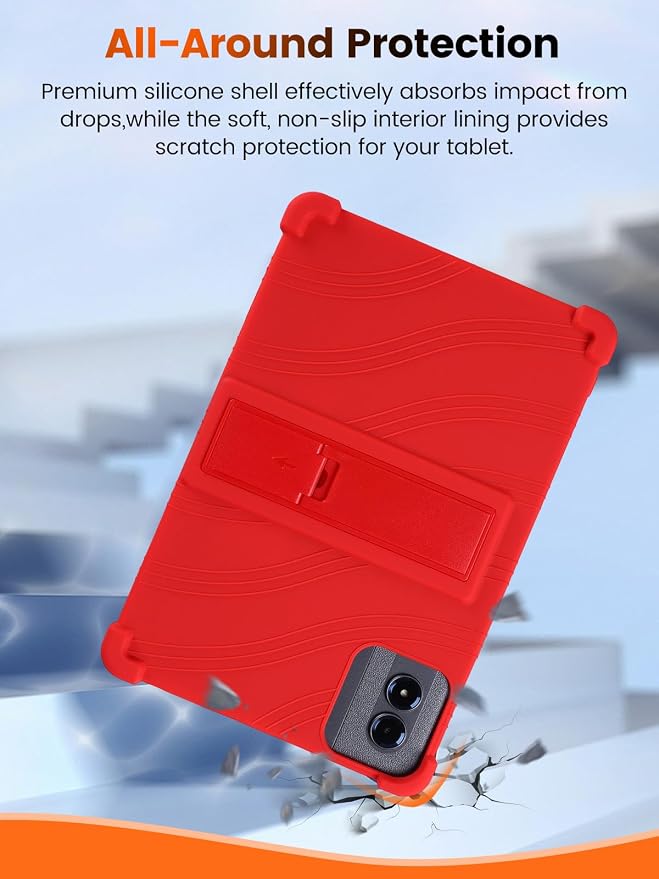 Case Compatible with TABWEE T50 11 inch Tablet – Shockproof Silicone Protective Case with Kickstand Anti-Slip Drop-Resistant Business Style (Black)