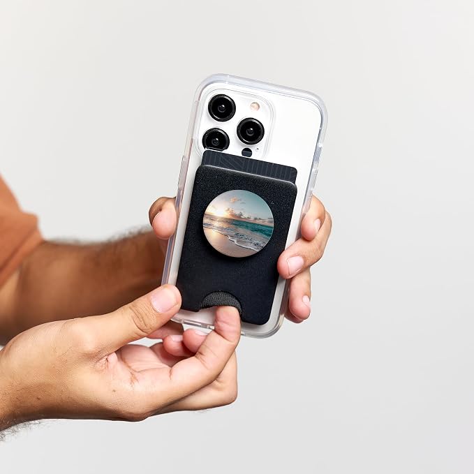 Beach Ocean Sunset Wave - Tropical Sand PopSockets Adhesive PopGrip
