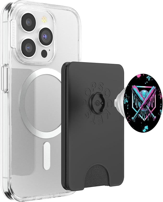 Baseball Ice Cream Drip With Sprinkles Home Plate Youth Boys PopSockets PopWallet for MagSafe