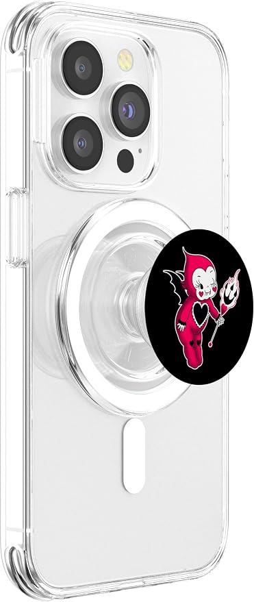 Kewpie Baby Devil Pitchfork Spooky Traditional Tattoo Flash PopSockets PopGrip for MagSafe