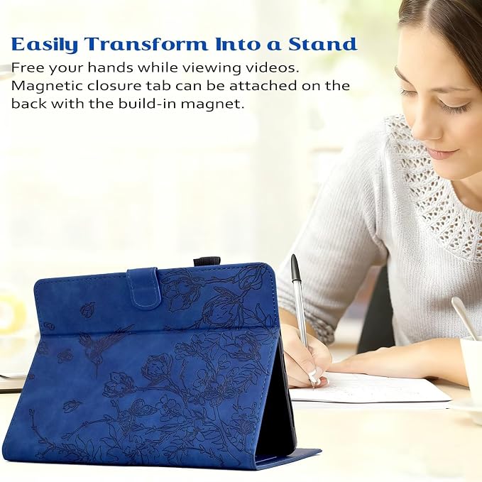 Case for Kindle Fire HD 10 &amp Fire HD 10 Plus 13th/11th Generation 2023 2021 | Synthetic Leather Flip Folio Stand Cover with Auto Wake/Sleep for Kindle Fire HD 10 &amp Fire HD 10 Plus Beach