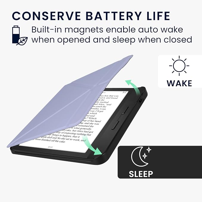 kwmobile Cover for Kobo Libra H2O Case - Slim PU Leather eReader Cover with Stand and auto Sleep funktion - Dark Blue