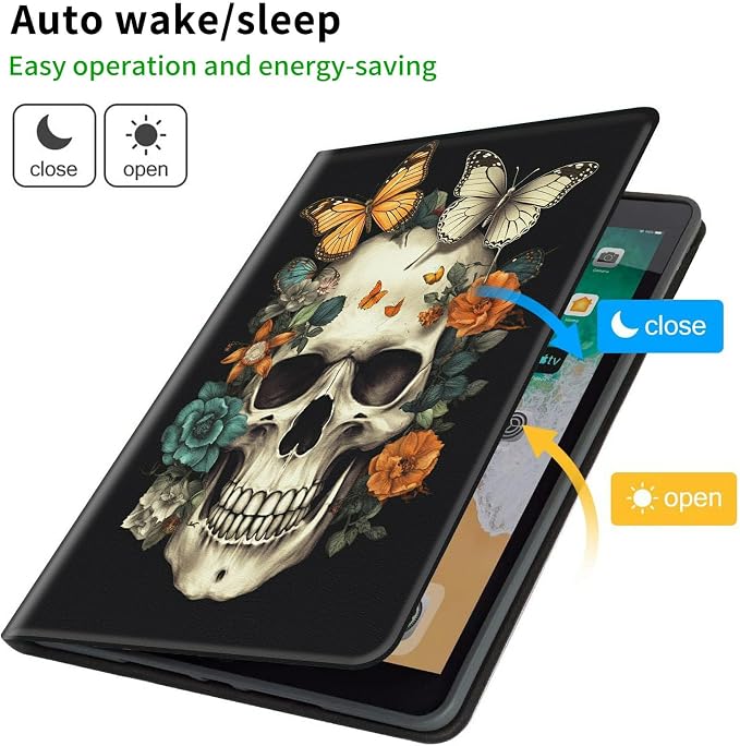 Case for Samsung Galaxy Tab A9 Plus 2023/A11 Plus 2025 11 inch Lightweight Protective PU Leather Smart Stand Cover with Auto Wake Sleep Tablet Case Cover - American Flag &amp Fish