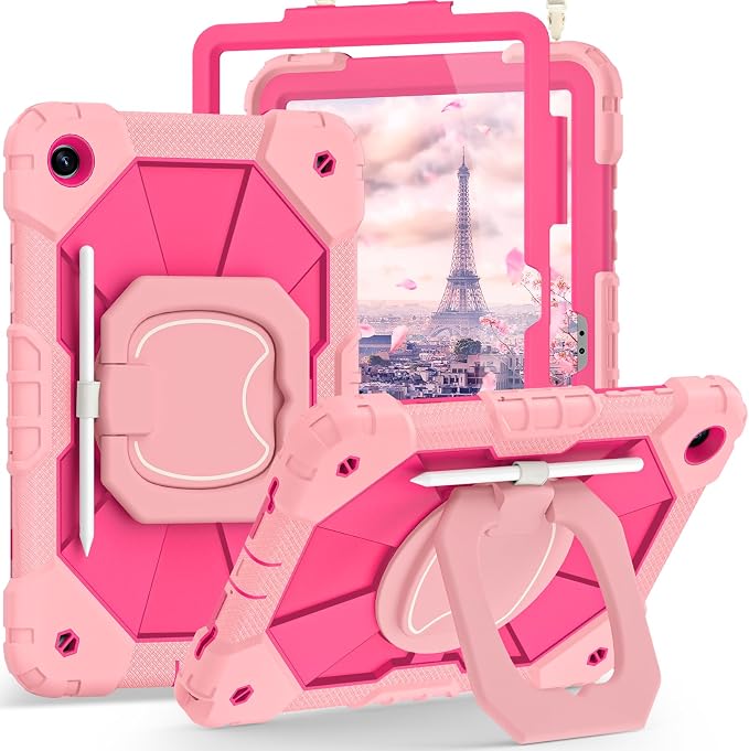 Auizotl Case for Samsung Galaxy Tab A11+/A9+ Plus 11 Inch with Screen Protector/Rotating Stand/Pen HolderMilitary Grade Shockproof Cover for Galaxy Tab A11 Plus /A9 Plus CasesBlack