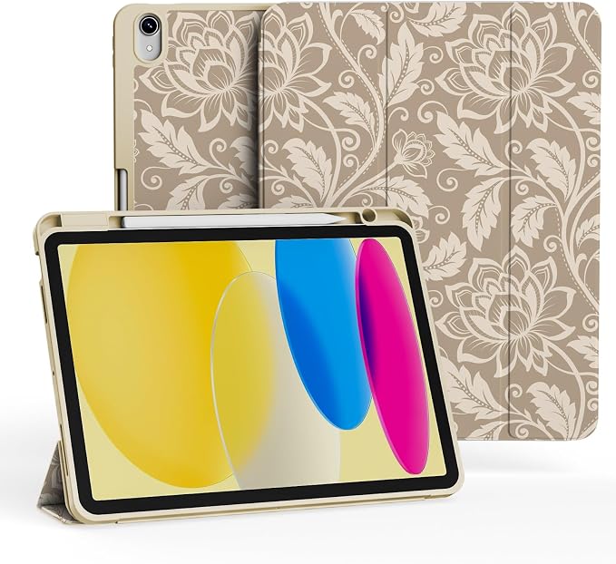 Case for iPad 11th Generation A16 Chip (2025) iPad 10th Generation Case 10.9-inch (2022) Trifold Stable Stand Protective Soft TPU Back Cover with Pencil Holder Black