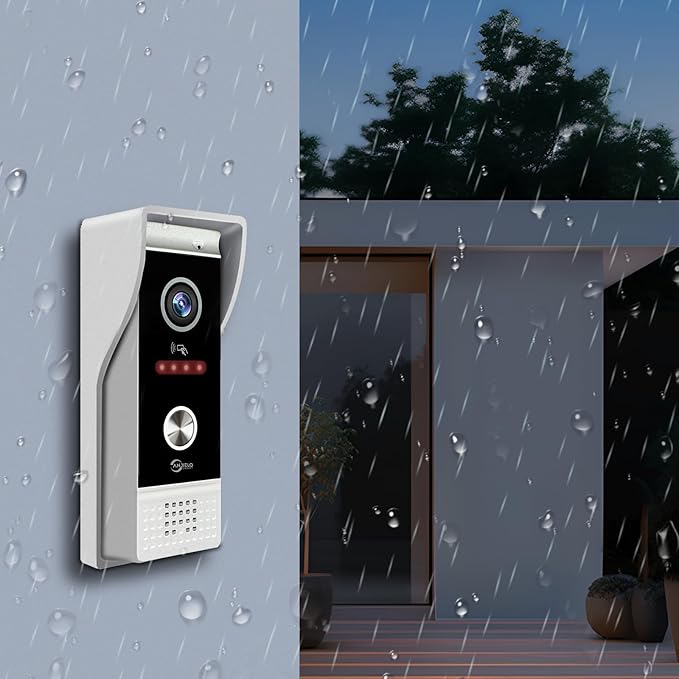 Video Doorbell Intercom System,7 Inches Touch Screen Video Doorbell Door Phone System,Support Remote Unlock, Dual-Way Intercom,Night Vision for Villa House Office Apartment (2-Camera + 1-Monitor)