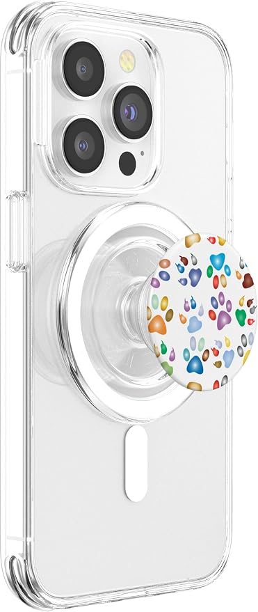 Cell Phone Button Pop Out Holder Cute Dog Paw Prints Design PopSockets PopGrip: Swappable Grip for Phones &amp Tablets PopSockets Adhesive PopGrip