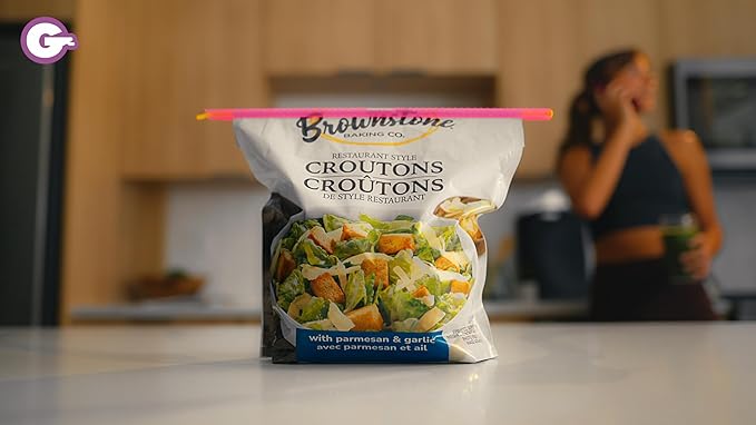 GripStic Bag Sealer. Reusable Chip Clips, Bag Clips For Food. Patented. Airtight & Waterproof Bag Clips for Food Storage. Clip Chip For Chips and Other Food Bags. (6) 11.25" and (6) 13.75" GripStics.