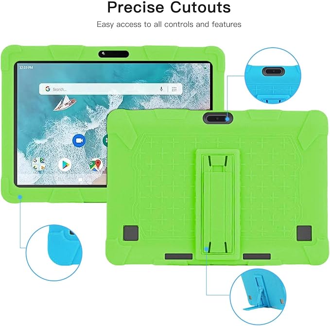 Case for ZZB ZB10 / JUNYANG Tablet 10.1 inchSoft Silicone Protector CoverKids FriendlyAdjustable Stand Tablet Cover4 Corners Thicken ShockproofBlack