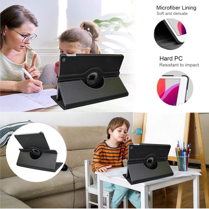 Case for iPad 10th Generation 10.9 Inch 2022 Released Model Number: A2696 A2757 A2777-360 Degree Rotating Protective Stand Cover with Auto Sleep/Wake (Animal)