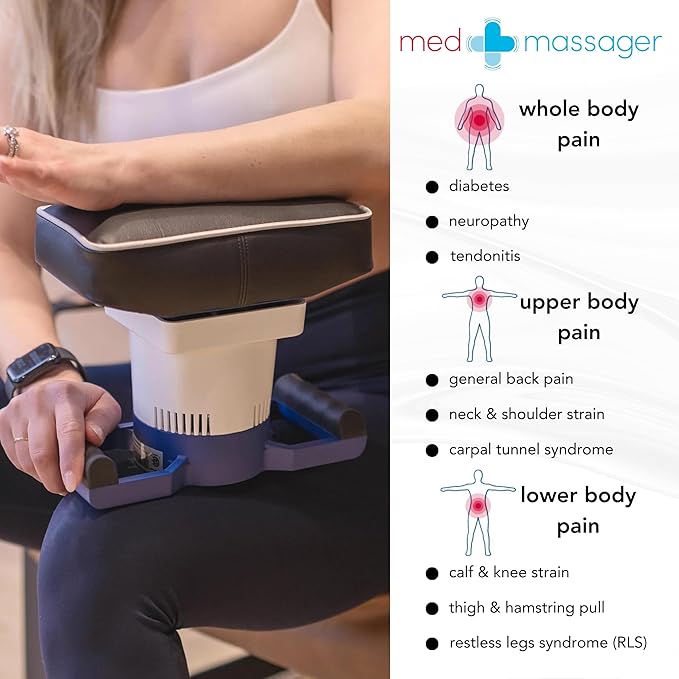 MedMassager Foot and Body Massager Classic Bundle | Deep Tissue Massage Therapy Units, at-Home Massager, Dual Speed Motors | Reduces Pain & Improves Blood Circulation