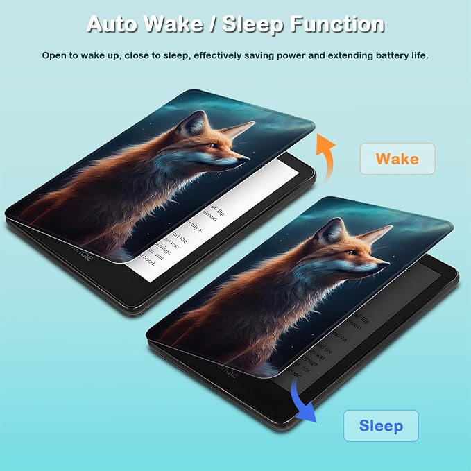 for 6 Kindle 2024 and 2022 (11th Generation) Case Slim Lightweight Smart Cover Case with Auto-Wake/Sleep for Kindle 2024Beach Starfish