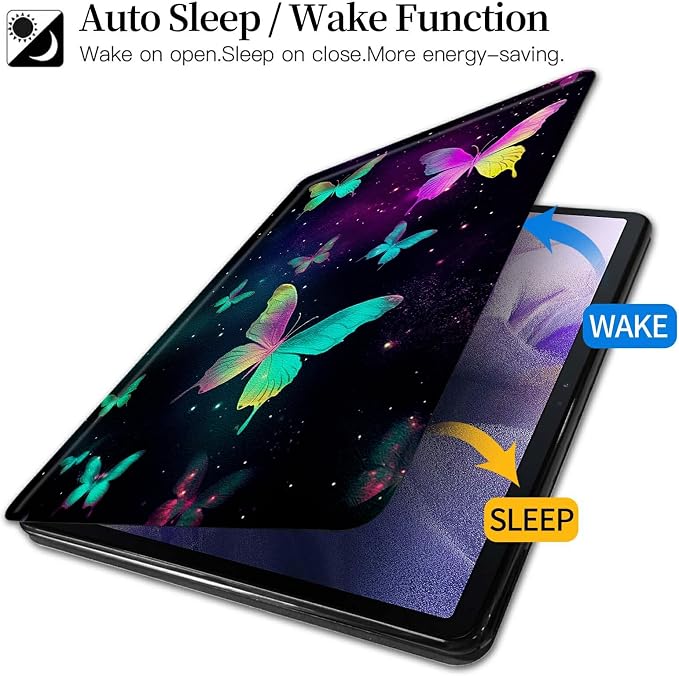 Astronaut Mushrooms Pattern Case for iPad 10.2 iPad 9th Generation 2021/ iPad 8th Generation 2020/ iPad 7th Generation 2019360 Degree Rotating Stand Protective Cover with Auto Sleep/Wake