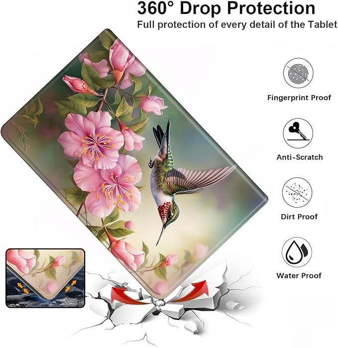 Case for iPad (A16) 11th Generation 11 Inch (2025)iPad 10th Generation 10.9 Inch (2022)PU Leather Slim Standing Smart Coverwith Auto Sleep/WakeBall on Fire