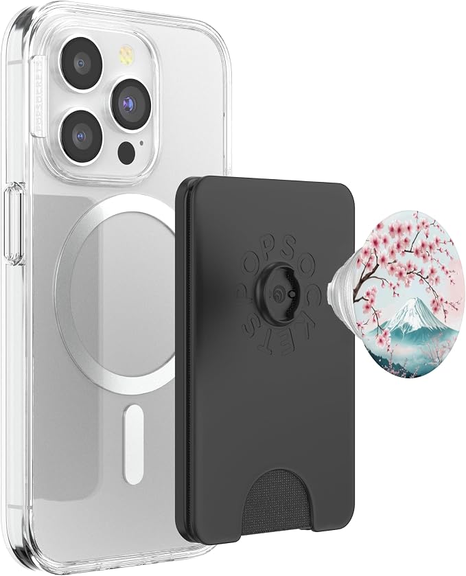 Cherry blossom with Fuji mountain Cherry blossom PopSockets PopWallet for MagSafe
