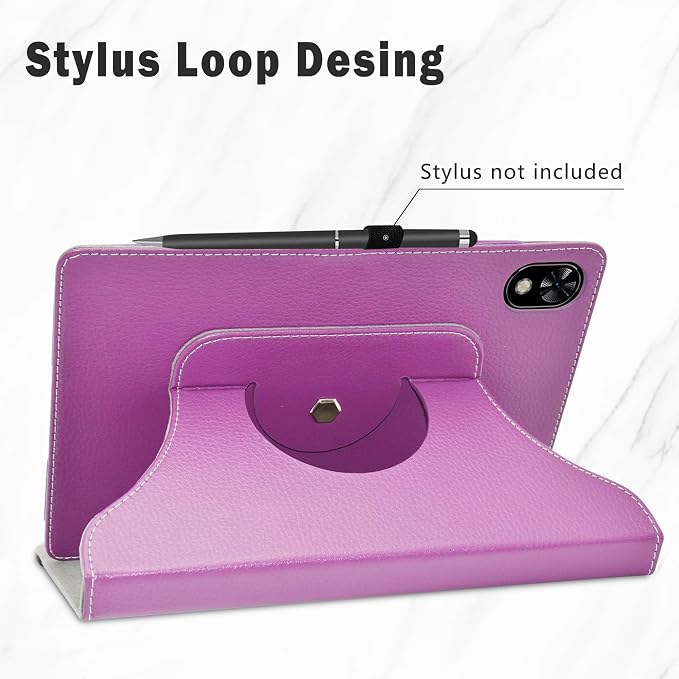LiuShan Compatible with DOOGEE U9 / U10 PRO Rotation Case 360° Rotatable Stand PU Cover for 10.1 DOOGEE Tablet Black