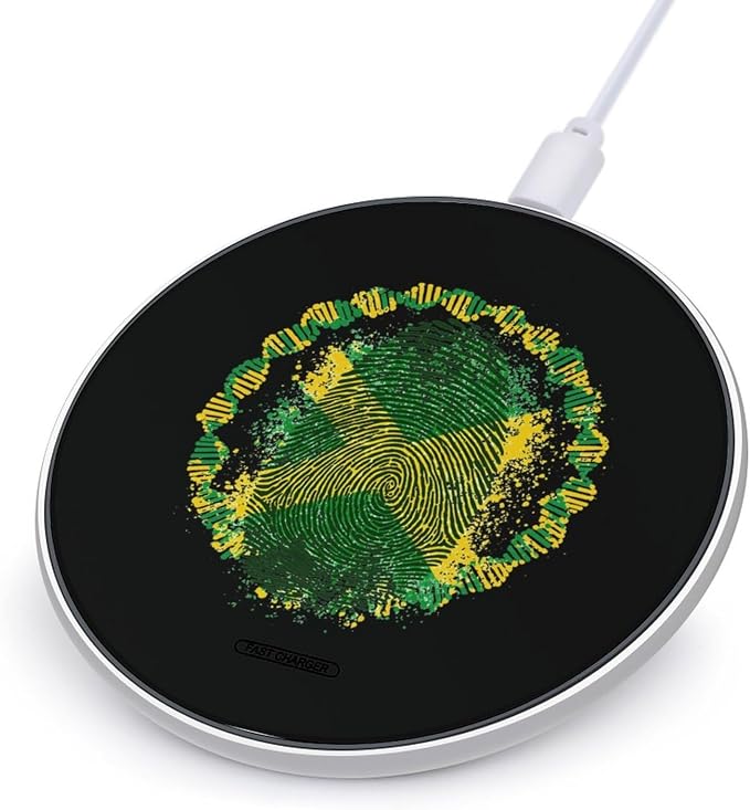 It's in My DNN Jamaican Flag Wireless Charger SlimWireless Charging Pad Anti-Slip Charger Mat for Men Women
