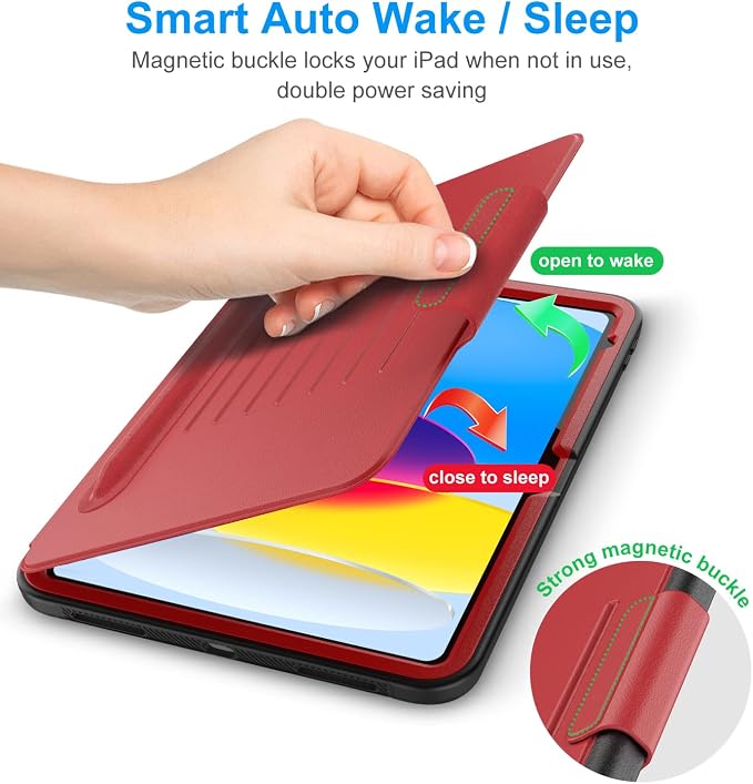 DAORANGE for iPad (A16) 11th Generation Case iPad 10th Gen Case Black | For iPad 11/10.9 Inch Case 2025/2022 Strong Magnetic Shockproof Case with Multi-Angle Stand Pen Holder Rugged &amp Durable