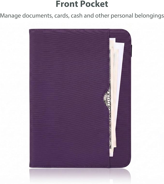 ProCase for iPad A16 11th Generation 11” 2025/iPad 10th Generation 10.9” 2022 with Pencil Holder iPad 11/10 PU Leather Case Business Stand Cover Smart Folio with Hand Strap Front Pocket -Berrypurple