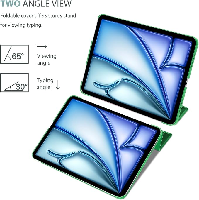 ProCase Smart Case for iPad Air 11-inch M4/M3/M2 &amp Air 10.9 5th/4th Gen | Hard Back Cover with Auto Sleep/Wake Slim Lightweight Case for iPad Air 11 2026/25/24 &amp 10.9 2022/2020-Aqua