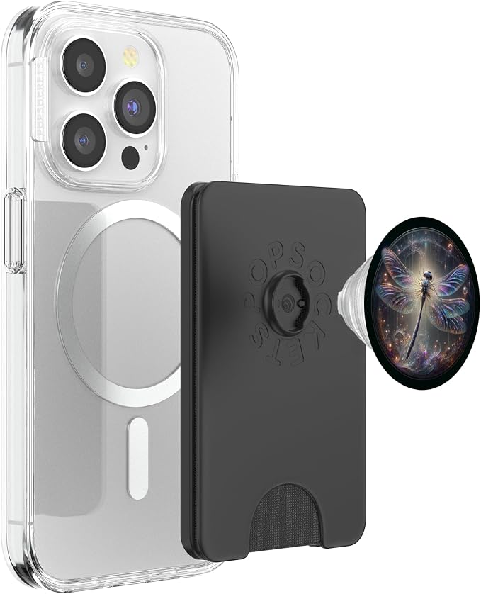 Cute Purple Dragonfly Beautiful Nature Graphic Art PopSockets PopGrip for MagSafe