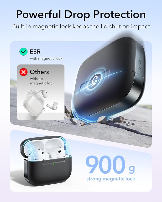 ESR 3 in 1 Charging Station for Apple Qi2.2 25W MagSafe Charger &amp ESR for AirPods Pro 3 Case (USB-C) Compatible with MagSafe