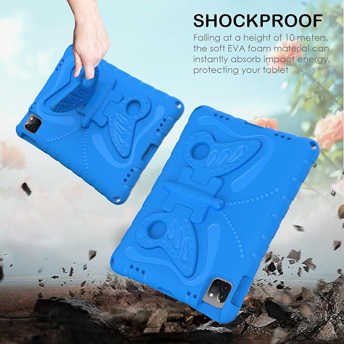 Case for iPad 11th Gen (A16) 11 inch 2025 &amp 10th Generation 10.9 2022 &amp Air 11 2025/2024 &amp Air 6/5th/4th Gen &amp Pro 11 Butterfly Shockproof Cover -Black