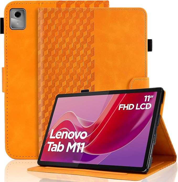 Case for Lenovo Tab M11/Tab K11 LTE 11 2024 Cover (Model:TB330FU) Magnetic PU Leather Folio Adjustable Stand Case Foldable Card Holder Multi-Angle Lenovo Tab M11Black
