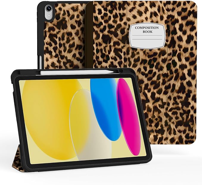 Case for iPad 11th Generation A16 Chip (2025) iPad 10th Generation Case 10.9-inch (2022) Trifold Stable Stand Protective Soft TPU Back Cover with Pencil Holder Black