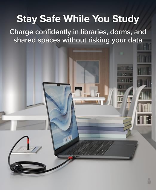 Plugable USB C to USB C Cable Data Blocker Charge Only Cable (1m/3.3ft): 240W Safe Fast Charging for MacBook iPhone 15/16 Galaxy S24 Steam Deck and More USBC Devices (USBC-CC1M)