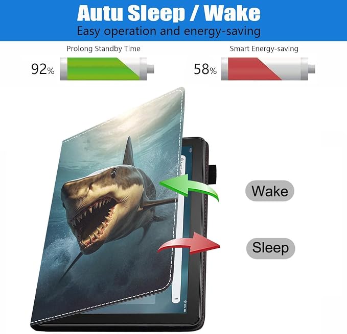 Case for Amazon Fire HD 8/HD 8 Plus Tablet (8 12th/10th Generation 2024/2022/2020 Release) Slim PU Leather Stand Folio Cover with Auto Wake Sleep African Woman Wolf