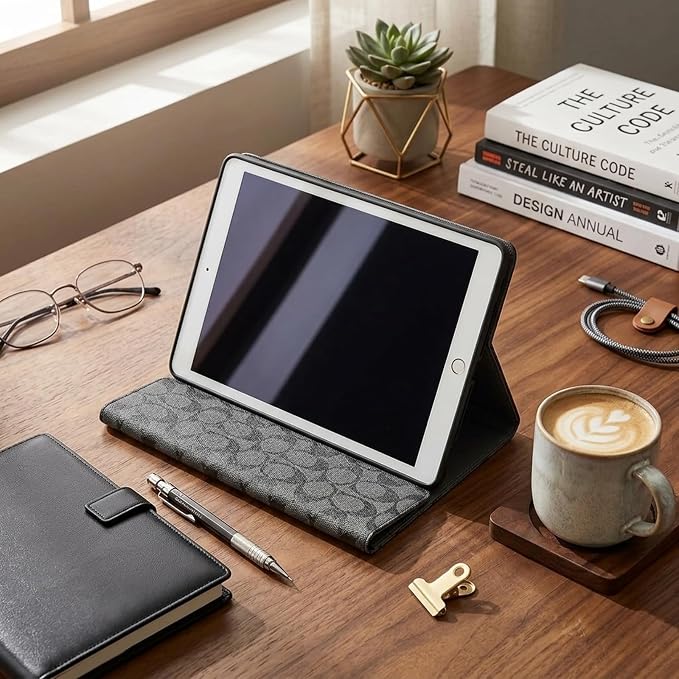 Case for iPad 11th Generation 11 Inch 2025 (A16) / iPad 10th Generation 10.9 Inch 2022 PU Leather Protective Folio Cover with Multi-Angle Stand Hand Strap