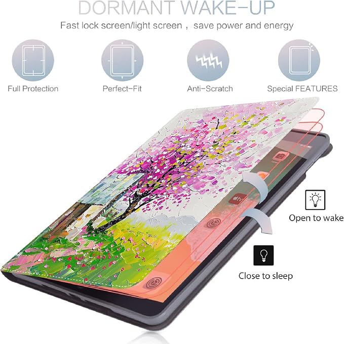 Case for Samsung Galaxy Tab S10 FE Plus 13.1 Inch 2025 Model (SM-X620/X626)Slim Folding Stand Cover with Auto Wake/Sleep for Samsung Galaxy Tab S10 FE Plus ，Painting Autumn Trees