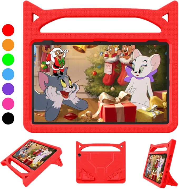 10 inch Tablet case for KidsLight Weight Shock Proof Handle Stand Kids Friendly.2023/2021 Release.Incompatible with TCL iPad Samsung 10in Tablet.(Black)