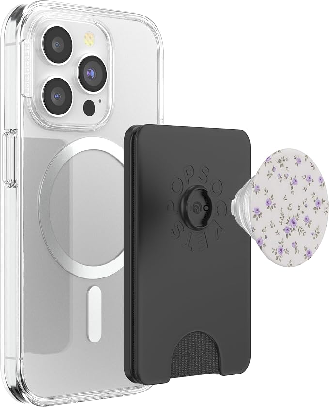Cute Lavender Rose Pattern Floral PopSockets PopGrip for MagSafe