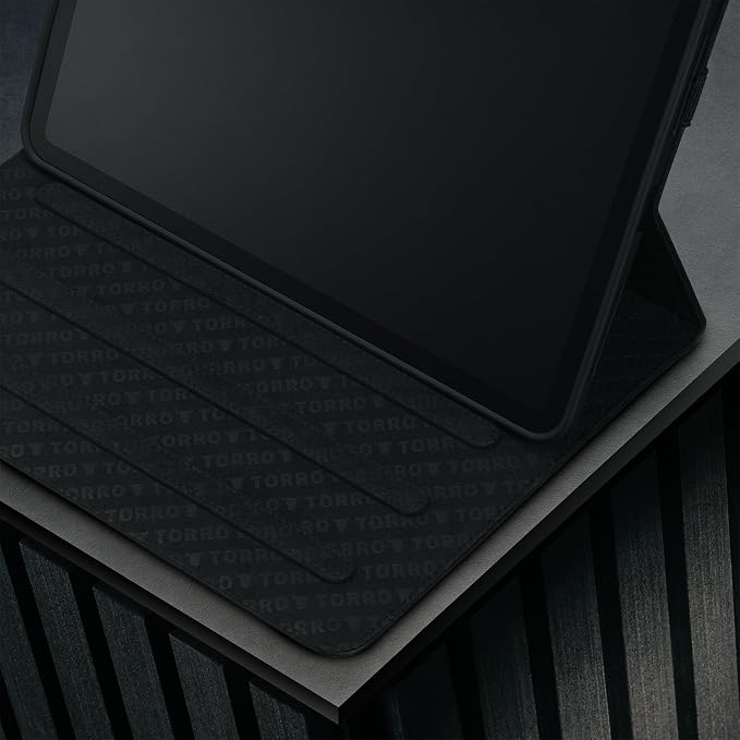TORRO Case Compatible with iPad Pro 11” M5 / M4 (2025/2024) – Premium Leather iPad Pro 11” 2025/2024 Case with Stand Function Apple Pencil Connectivity and Wake/Sleep Function (Black)