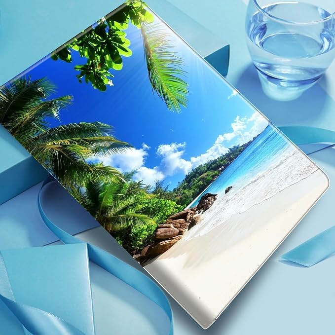 Case for Amazon Fire 7 Tablet 2019/2017 Release 9th/7th Generation PU Leather Smart Protective Cover with Auto Sleep/Wake for Fire 7 2019Beautiful Sunset