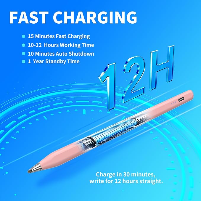 Galaxy Tab A11+ Stylus Pen for Samsung Table A11/A9+/A9 Drawing Stylus for Android Tablets Precise Writing PencilFast ChargingAuto SleepButton on/Off (Black)