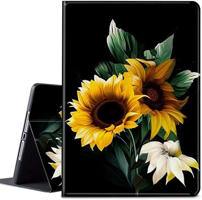 Case for Samsung Galaxy Tab A9 Plus 2023/A11 Plus 2025 11 inch Lightweight Protective PU Leather Smart Stand Cover with Auto Wake Sleep Tablet Case Cover - American Flag &amp Fish