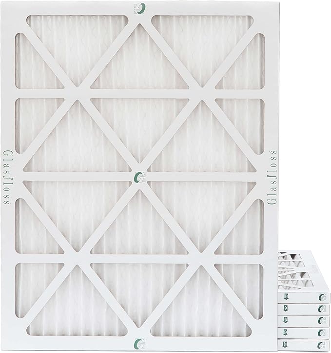 Glasfloss 14x20x1 MERV 10 Pleated Air Filters Box of 6. Actual Size: 13-1/2 x
