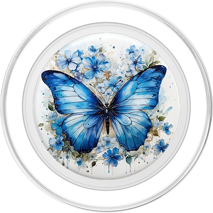 Butterfly Aesthetic Butterflies Nature Blue PopSockets Adhesive PopGrip
