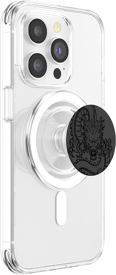 Dragon Art Drawing Design for Dragon Fan PopSockets PopGrip for MagSafe
