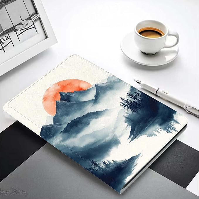 Case for iPad 9th/8th/7th Generation (2021/2020/2019) 10.2-inchSlim PU Leather Cover Adjustable Stand Auto Wake/SleepAurora Over Mountains