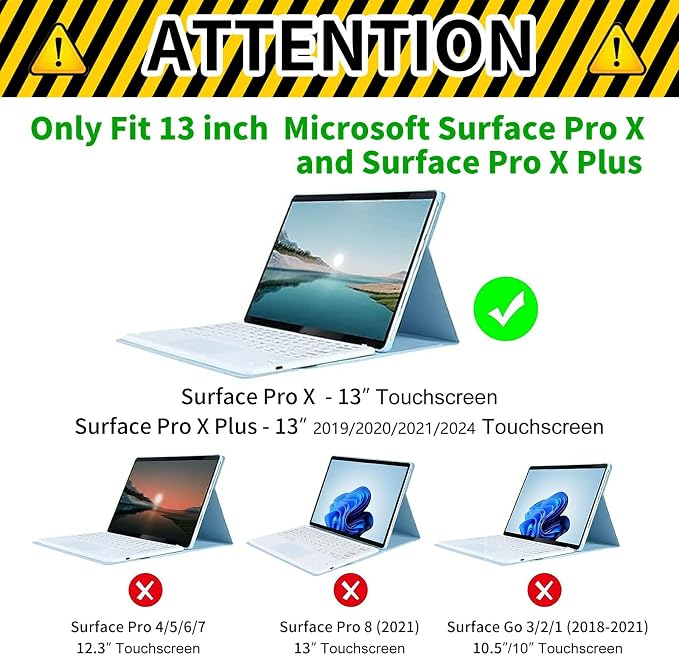 Case for Microsoft Surface Go 4/3/2/1 (2023/2021/2020/2018)-Slim PU Leather Lightweight Adjustable Stand Smart CoverAmerican Flag