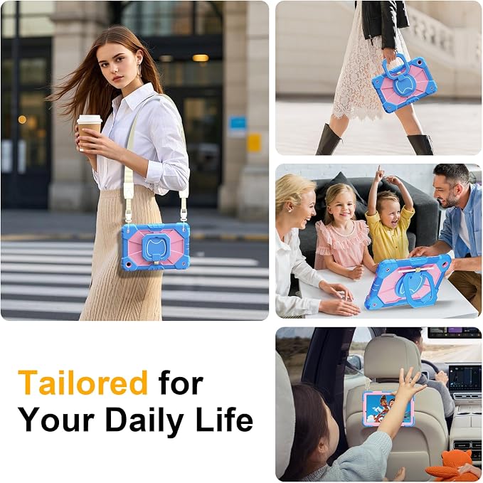 Case for Samsung Galaxy Tab A9 Plus 11 Inch 2023 Ubearkk Rugged Case for Samsung Galaxy A9+ Tablet SM-X210/X216/X218 with Screen Protector 360 Rotating Stand Shoulder Strap Pen Holder Black