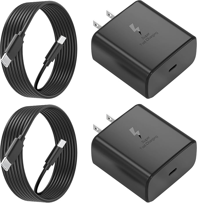 2026 45W Super Fast Charger USB C Android Phone Charger Fast Charging Compatible with Samsung Galaxy S25/S25 Ultra/S25+/S26 Ultra/S26/S26+/S24 Ultra/S23/S22/S20/S21/Note 10Galaxy Tab 6ft C Cable