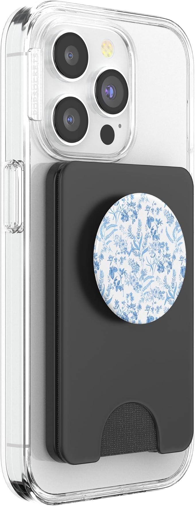 Blue &amp White Toile French Pattern Cute Flowers Botanical PopSockets Adhesive PopGrip