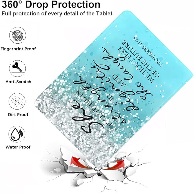 Case for Samsung Galaxy Tab S10 Lite/ S10 FE/ S9 FE 5G 10.9 Inch/ S9 11 Inch - Slim PU Leather Folding Stand Folio Cover with Auto Sleep/Wake American Flag &amp Bullets