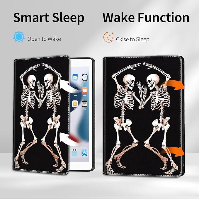 Case for iPad A16 11th Gen 11 Inch (2025) 10th Gen 10.9 Inch (2022) Model A3354 A3355 A3356 A2696 A2757 A2777 ，Slim Fit Standing Cover with Auto Sleep/Wake，Frog Playing Guitar