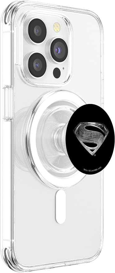 Zack Snyder's Justice League Superman Symbol Black Suit PopSockets Adhesive PopGrip